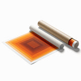 Geometric Abstract Wall Decor – Radiant Orange Concentric Art