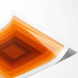 Geometric Abstract Wall Decor – Radiant Orange Concentric Art