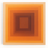 Geometric Abstract Wall Decor – Radiant Orange Concentric Art