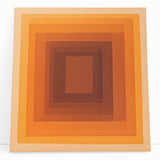 Geometric Abstract Wall Decor – Radiant Orange Concentric Art