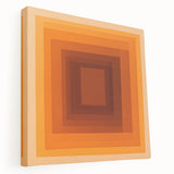 Geometric Abstract Wall Decor – Radiant Orange Concentric Art
