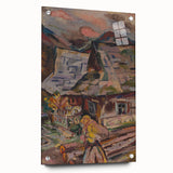 Expressionism Wall Art - Vibrant Mountain Morning Scene Painting