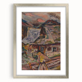 Expressionism Wall Art - Vibrant Mountain Morning Scene Painting