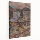 Expressionism Wall Art - Vibrant Mountain Morning Scene Painting