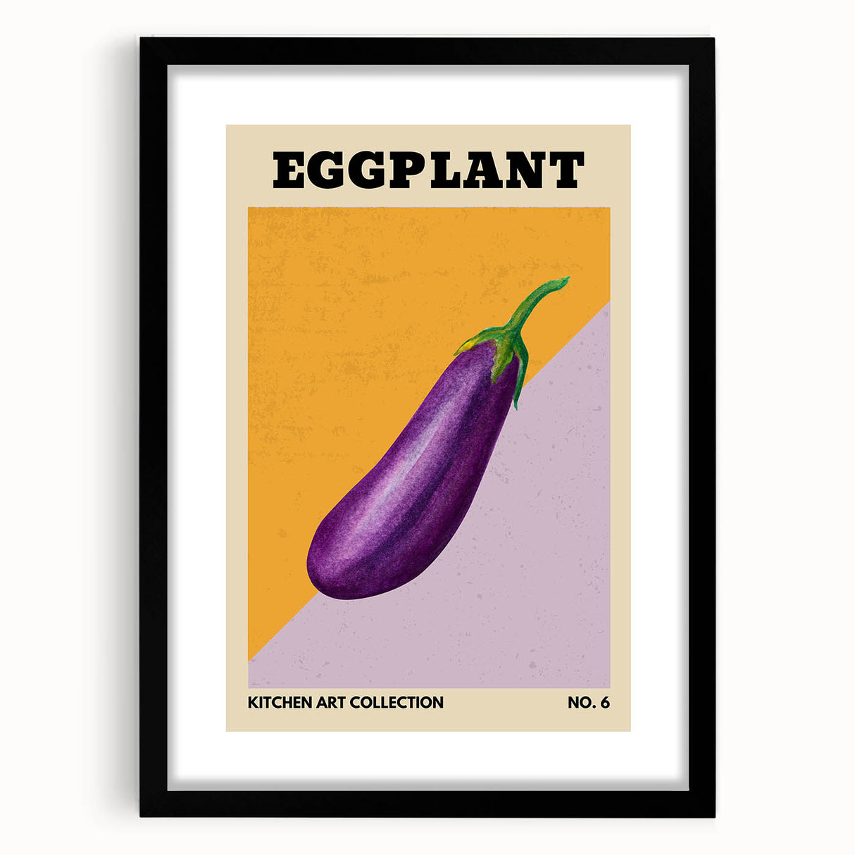 Extra large abstract art print featuring textured, colorful fruits on a black framed canvas, ideal for living room decor.