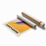 Extra large rolled print featuring an array of vibrant fruits, ideal for classy bathroom or large living room decor.