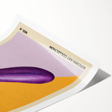 Extra large rolled print featuring line art flowers in black on a white background.