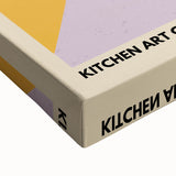 Large art featuring a black and white close-up of various fruits on a stretched canvas, suitable for bedroom wall decor.