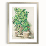 Impressionist Wall Art - Geraniums in Pots - Cezanne’s Botanical Art Print