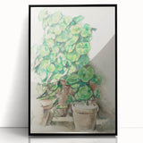 Impressionist Wall Art - Geraniums in Pots - Cezanne’s Botanical Art Print