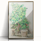 Impressionist Wall Art - Geraniums in Pots - Cezanne’s Botanical Art Print