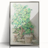 Impressionist Wall Art - Geraniums in Pots - Cezanne’s Botanical Art Print