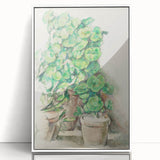 Impressionist Wall Art - Geraniums in Pots - Cezanne’s Botanical Art Print