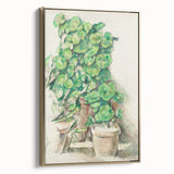 Impressionist Wall Art - Geraniums in Pots - Cezanne’s Botanical Art Print