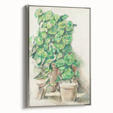 Impressionist Wall Art - Geraniums in Pots - Cezanne’s Botanical Art Print