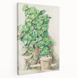 Impressionist Wall Art - Geraniums in Pots - Cezanne’s Botanical Art Print