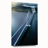 Acrylic glass landscape bridge design, showcasing intricate detailing and vibrant colors in a side view. Ideal for modern decor or art displays, highlighting craftsmanship and aesthetic appeal.