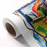 Modernist Garden Scene - Vibrant Wall Art of Grape Arbor and Sunlight