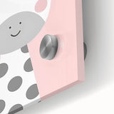 Nursery Wall Art – Adorable Pink Giraffe Illustration for Kids