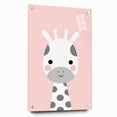 Nursery Wall Art – Adorable Pink Giraffe Illustration for Kids