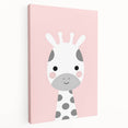 Nursery Wall Art – Adorable Pink Giraffe Illustration for Kids