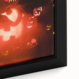 Black wall art featuring a textured, colorful abstract design on a framed canvas, ideal for living room decor.