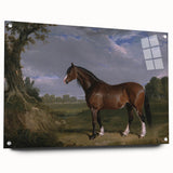 A Clydesdale Stallion by John Frederick Herring - Romantic Art Print