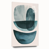 Contemporary Dining Art Pieces – Teal & Blue Abstract Wall Print