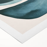 Contemporary Dining Art Pieces – Teal & Blue Abstract Wall Print