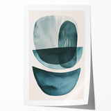 Contemporary Dining Art Pieces – Teal & Blue Abstract Wall Print