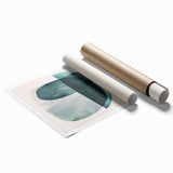 Contemporary Dining Art Pieces – Teal & Blue Abstract Wall Print