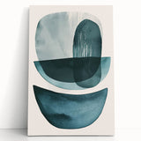 Contemporary Dining Art Pieces – Teal & Blue Abstract Wall Print