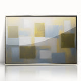 Abstract Geometric Living Room Wall Art - Modern Canvas Print
