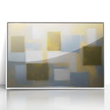 Abstract Geometric Living Room Wall Art - Modern Canvas Print