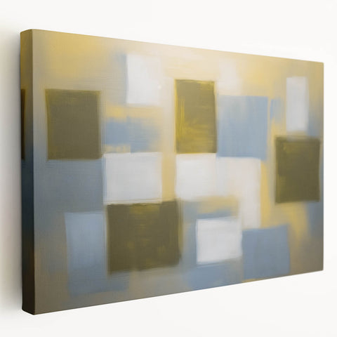 Abstract Geometric Living Room Wall Art - Modern Canvas Print