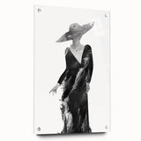 Abstract figurative acrylic artwork displayed from a side view, showcasing vibrant colors and unique pin details, ideal for modern decor and art enthusiasts.