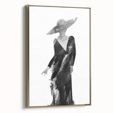 Framed abstract figurative canvas artwork with a gold finish, showcasing a modern design that adds elegance to any interior decor, viewed from the side.