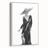Abstract figurative framed canvas artwork showcasing a white side view design, perfect for modern home decor. Ideal for adding a contemporary touch to any living space.