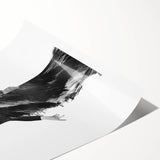 Abstract figurative art print showcasing vibrant colors and dynamic shapes, rolled and securely packaged in a durable cardboard tube for easy transport. Perfect for modern decor.