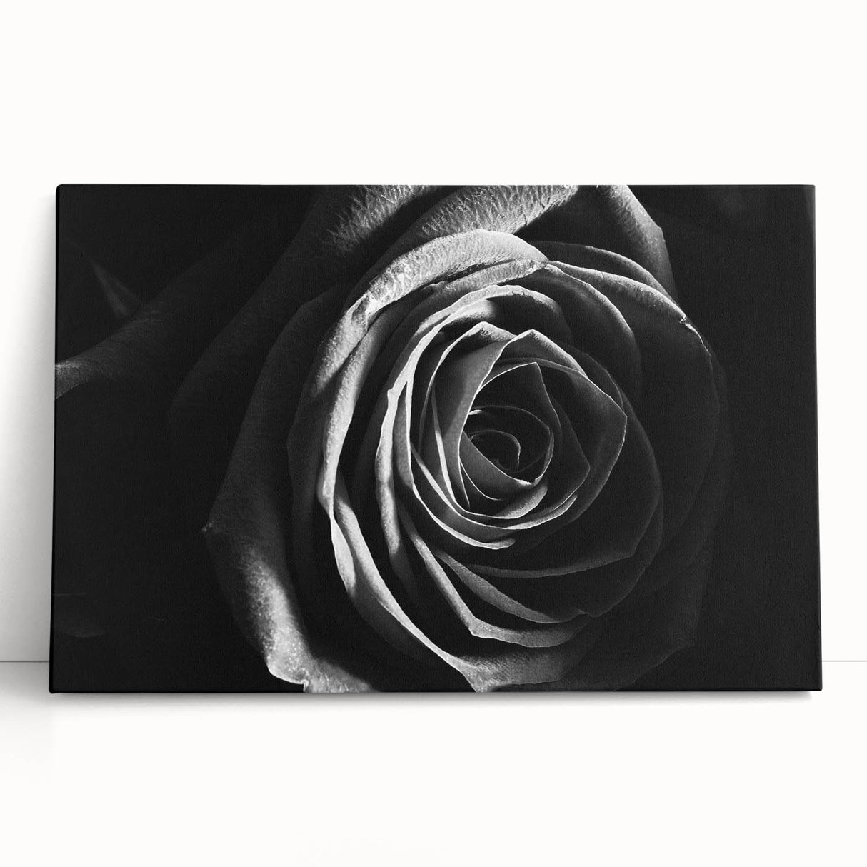 Colorful abstract floral wall art on stretched canvas, showcasing vibrant hues of blue, pink, and yellow, perfect for modern home decor.