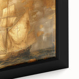 Close-up of a framed abstract landscape wall art piece, showcasing vibrant colors and intricate textures. Ideal for modern decor, enhancing any living space.