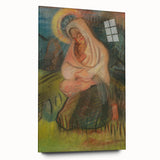 Expressionism Wall Art - Mother and Child Pastoral Scene Painting