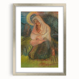 Expressionism Wall Art - Mother and Child Pastoral Scene Painting