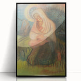Expressionism Wall Art - Mother and Child Pastoral Scene Painting