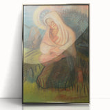 Expressionism Wall Art - Mother and Child Pastoral Scene Painting