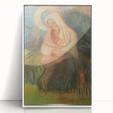Expressionism Wall Art - Mother and Child Pastoral Scene Painting