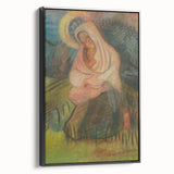 Expressionism Wall Art - Mother and Child Pastoral Scene Painting