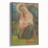 Expressionism Wall Art - Mother and Child Pastoral Scene Painting