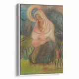Expressionism Wall Art - Mother and Child Pastoral Scene Painting