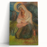 Expressionism Wall Art - Mother and Child Pastoral Scene Painting